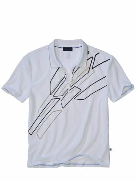 Neues-Spiel-Poloshirt linienweiß