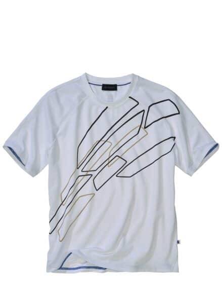 Stadtpuls-T-Shirt linienweiß