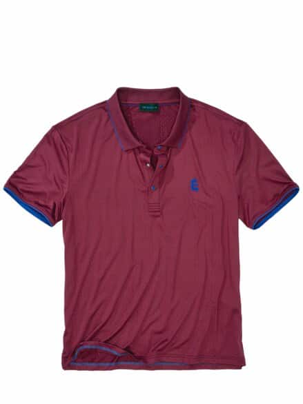 Dranbleiber-Poloshirt oxidrot