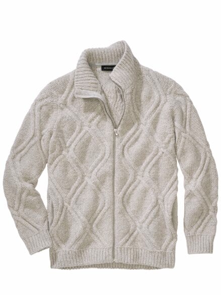 Hochspannung-Cardigan heller-granit