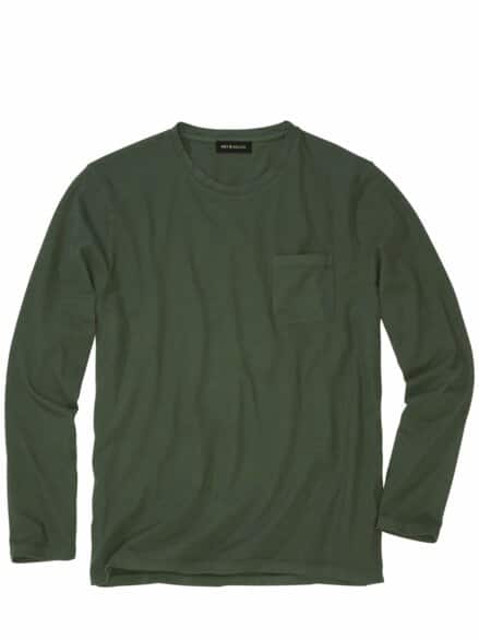 Gepfirsichtes Longsleeve olivin