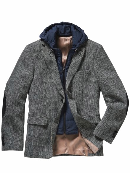 Harris Tweed Nordwind-Sakko salz & pfeffer