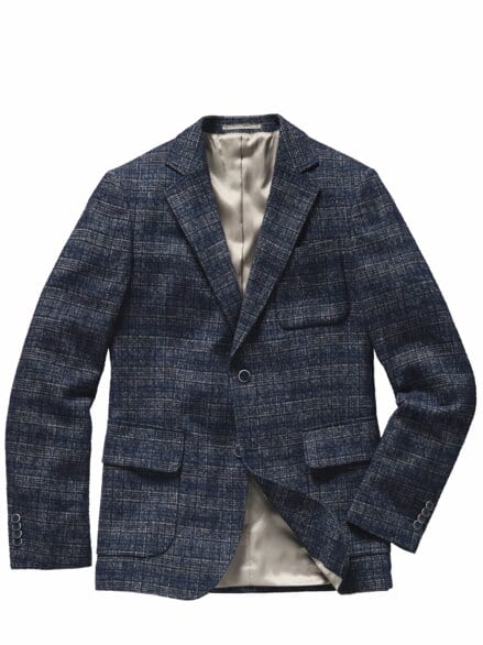 Charakterkaro-Sakko denim