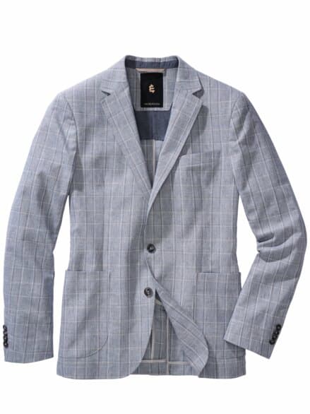 Feinkariertes Sakko himmelgrau kariert