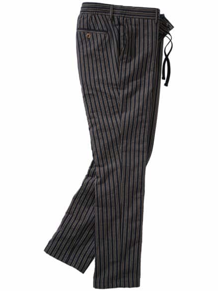 Blackbeard-Chino navy-braun-gestreift