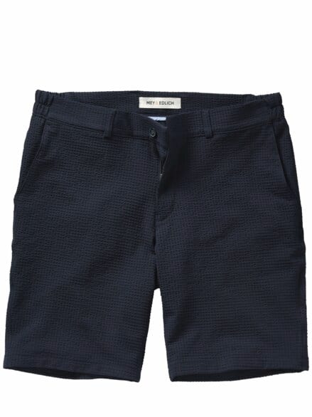 Seersucker-Shorts kapitänsblau