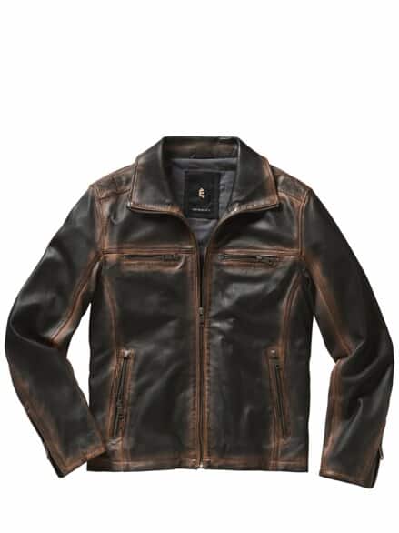Patina-Lederjacke espresso