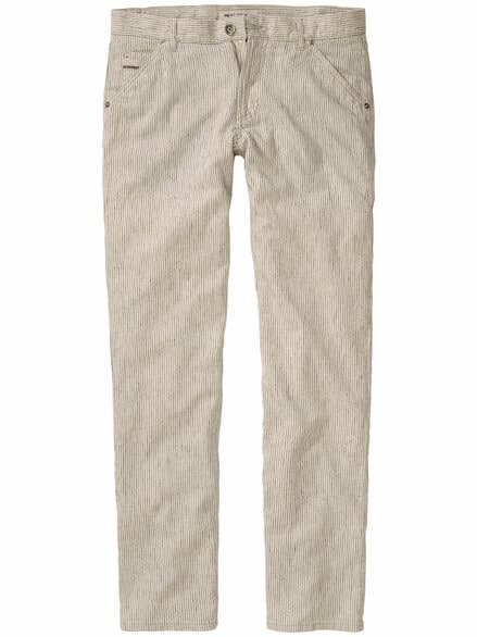 Ecru-Epilog-Hose ecru-gestreift