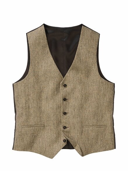 Pointillismus-Anzugweste rotisseursenf