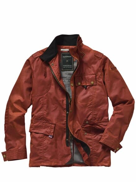 Collab Wax-Fieldjacket Bexley SE ziegelrot