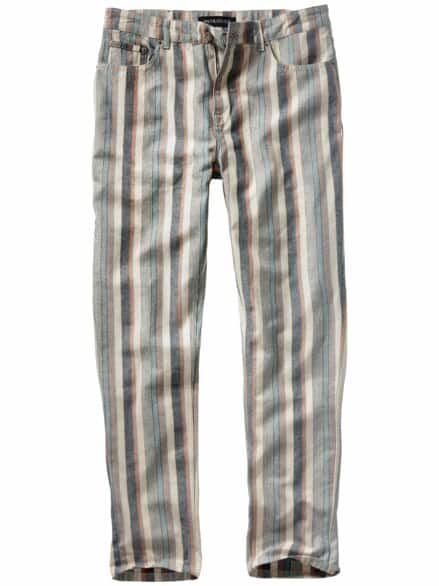 Saint-Tropez-Jeans Streifen ecru/indigo