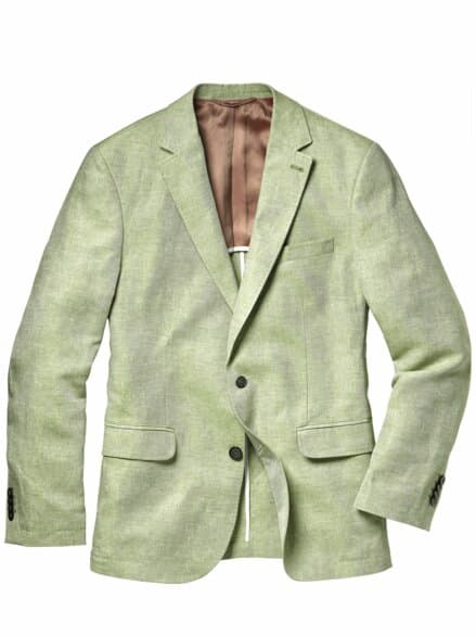 Lebendiges Leinen-Sakko apfelgrün