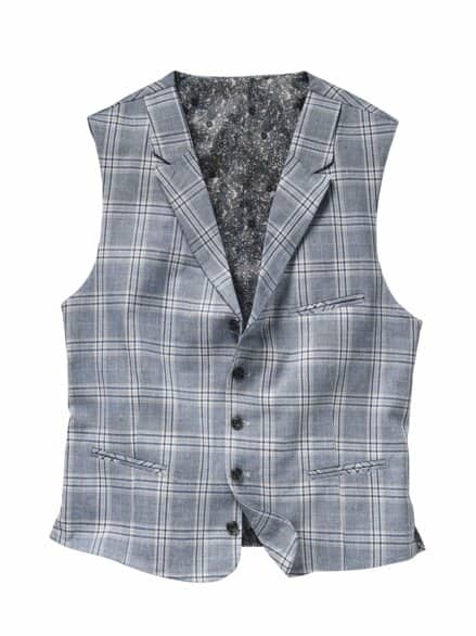 Sonnenschuss-Weste Karo himmel