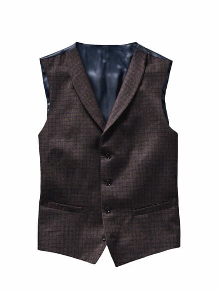 Gangstercharme-Anzugweste Karo birminghambraun
