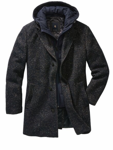 Veranlagter Mantel tiefblau Veranlagter Mantel tiefblau