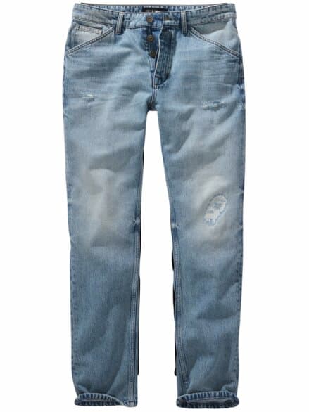 Gitter-Jeans light blue