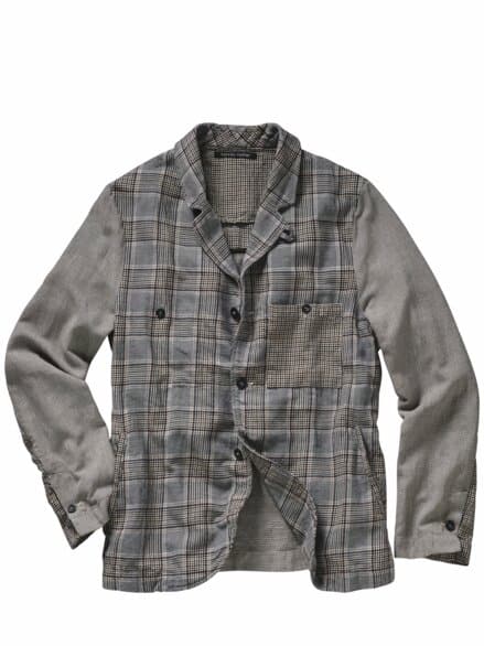 Sakko stra32paze Karo grau/braun