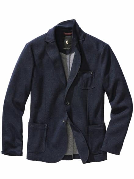 Scherenschnitt-Sakko taubenblau