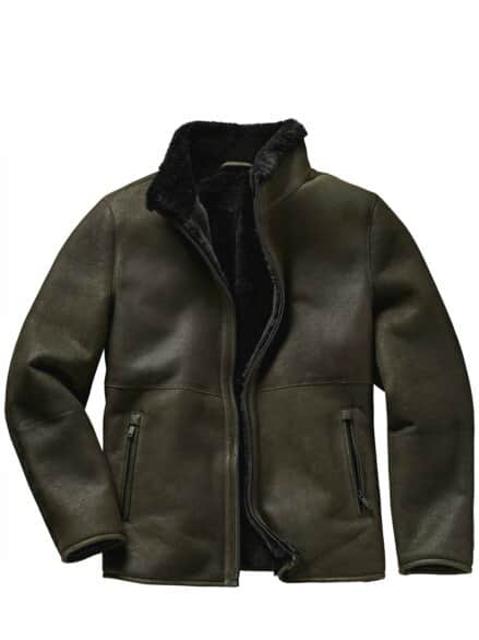 Lammfelljacke Kalamon olivengrün