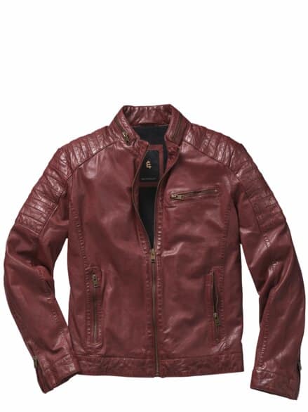 Cafe-Racer-Lederjacke chianti Cafe-Racer-Lederjacke chianti