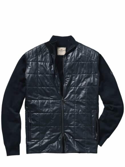Lederjacke Kasan navy