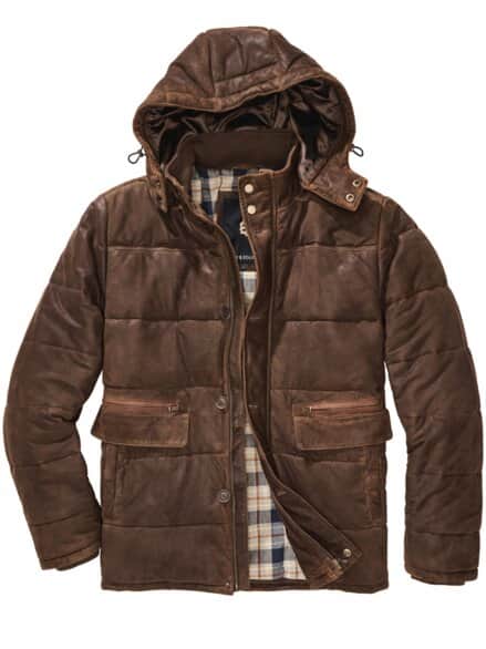 Lederparka Highlander schottenbraun Lederparka Highlander schottenbraun