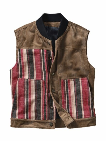 Ho-boy-Weste Streifen holzrinde