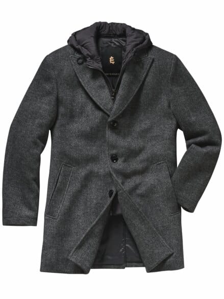Chesterfield Plusminus-Mantel anthrazit