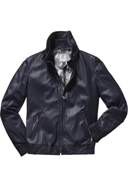 Leder-Blouson Roadstar navy
