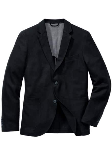 Leinenanzugsakko pianoschwarz