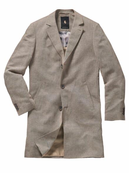 Mittsommernacht-Leinenmantel tundrabeige