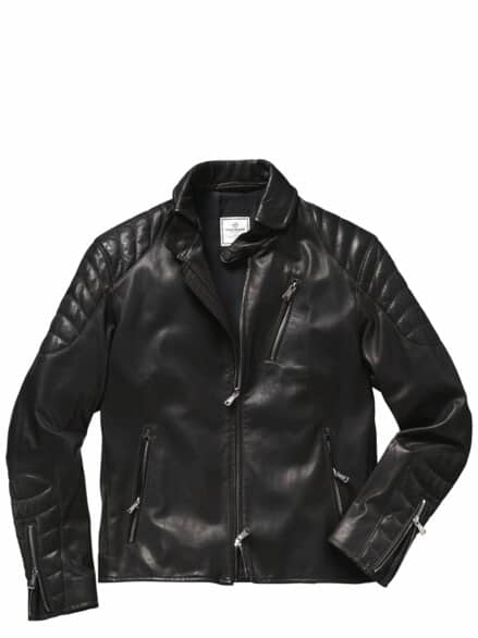 Lederjacke Interlagos reifenschwarz