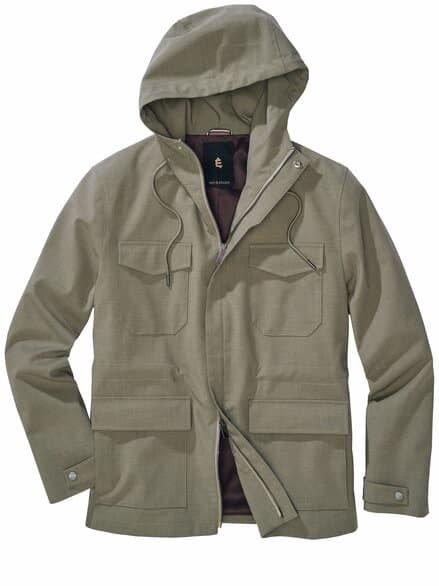 Kapuzen-Fieldjacket Hinterland olivgrün Kapuzen-Fieldjacket Hinterland olivgrün