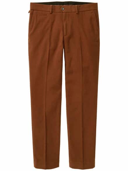 Moleskin-Anzughose cognac