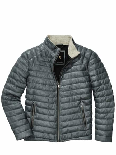 Hartgesottene Lederjacke silbergrau Hartgesottene Lederjacke silbergrau