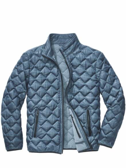 Schwerelose Stepplederjacke denimblau Schwerelose Stepplederjacke denimblau