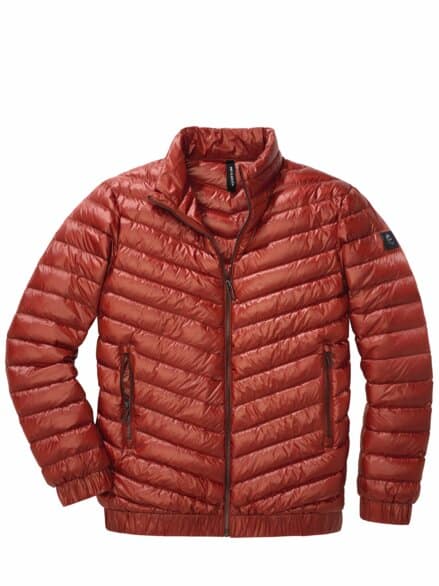 Durchblicker-Daunenjacke rubinrot Durchblicker-Daunenjacke rubinrot