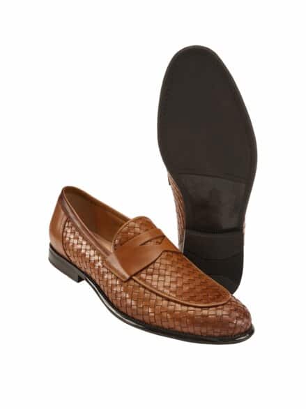 Flanier-Flecht-Loafer brandy