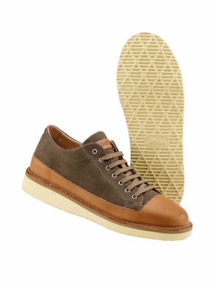 Vornehmer Schnürer Kastflex moosgrün