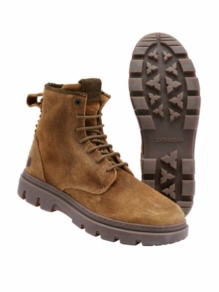 Satorisan Unalome-Zip-Boot tabak-braun