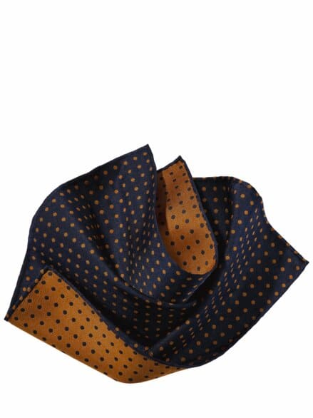 Tupfer-Tuch marine/messing