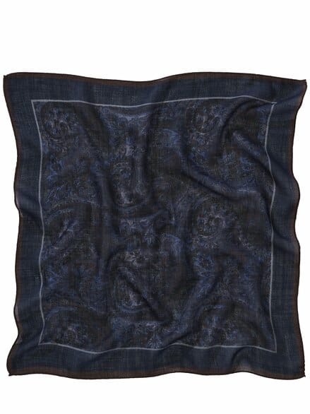 Italienisches Paisley-Tuch indigo