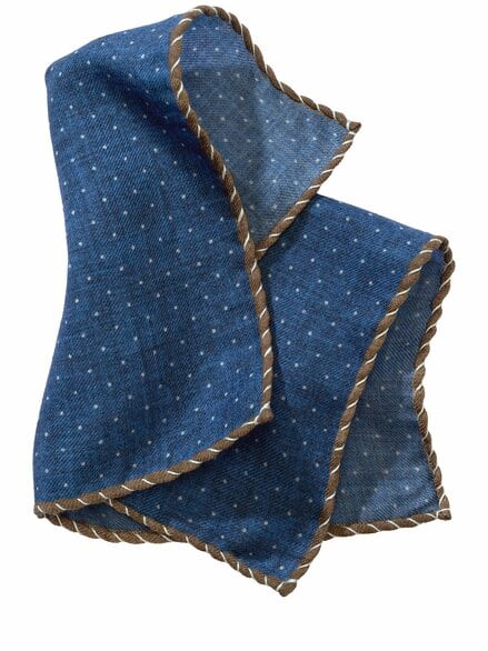 Kanten-Kunst-Einstecktuch indigo