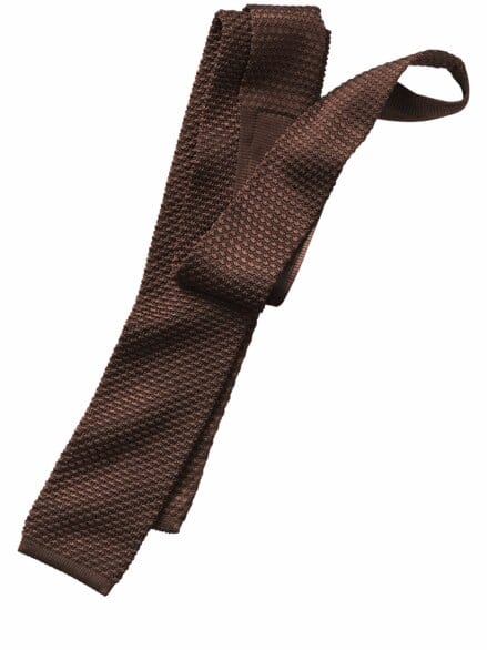 Niederrheinische Strickkrawatte bronze