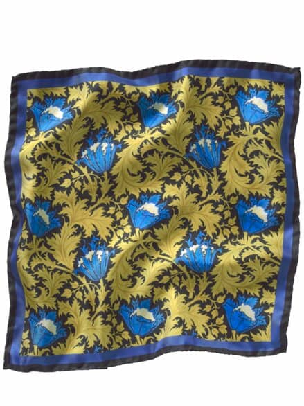 Art-deco-Einstecktuch azzuro/oro Art-deco-Einstecktuch azzuro/oro