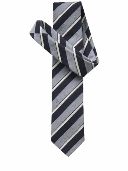 Matte Krawatte marine/stahl