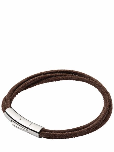 Wickelwerk-Armband tabak/stahl