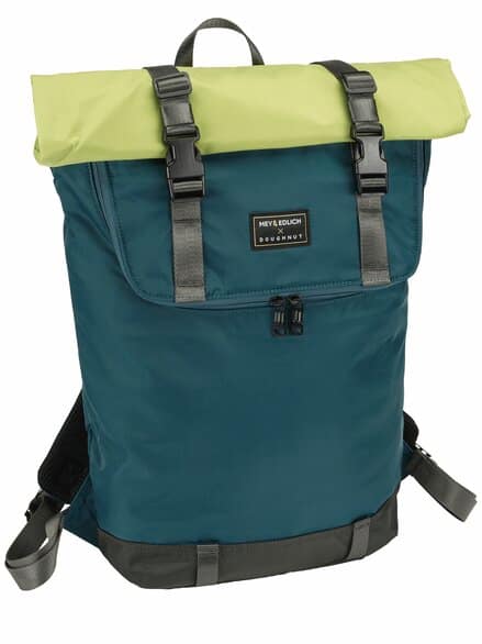 Collab-Rucksack Christopher petrol/limone