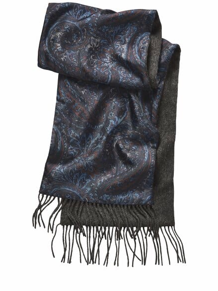 Paisley-Wendeschal stahlblau