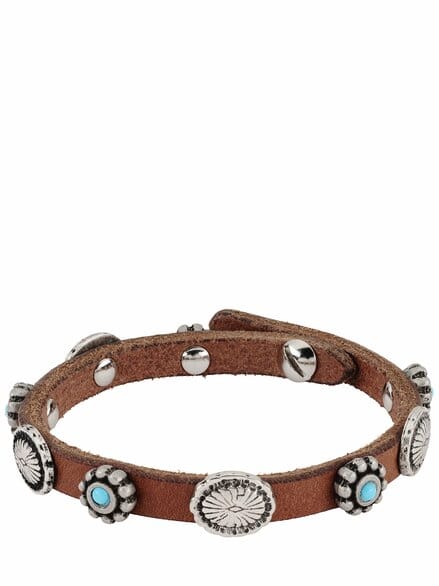 Lederarmband Braccialetto sattelbraun